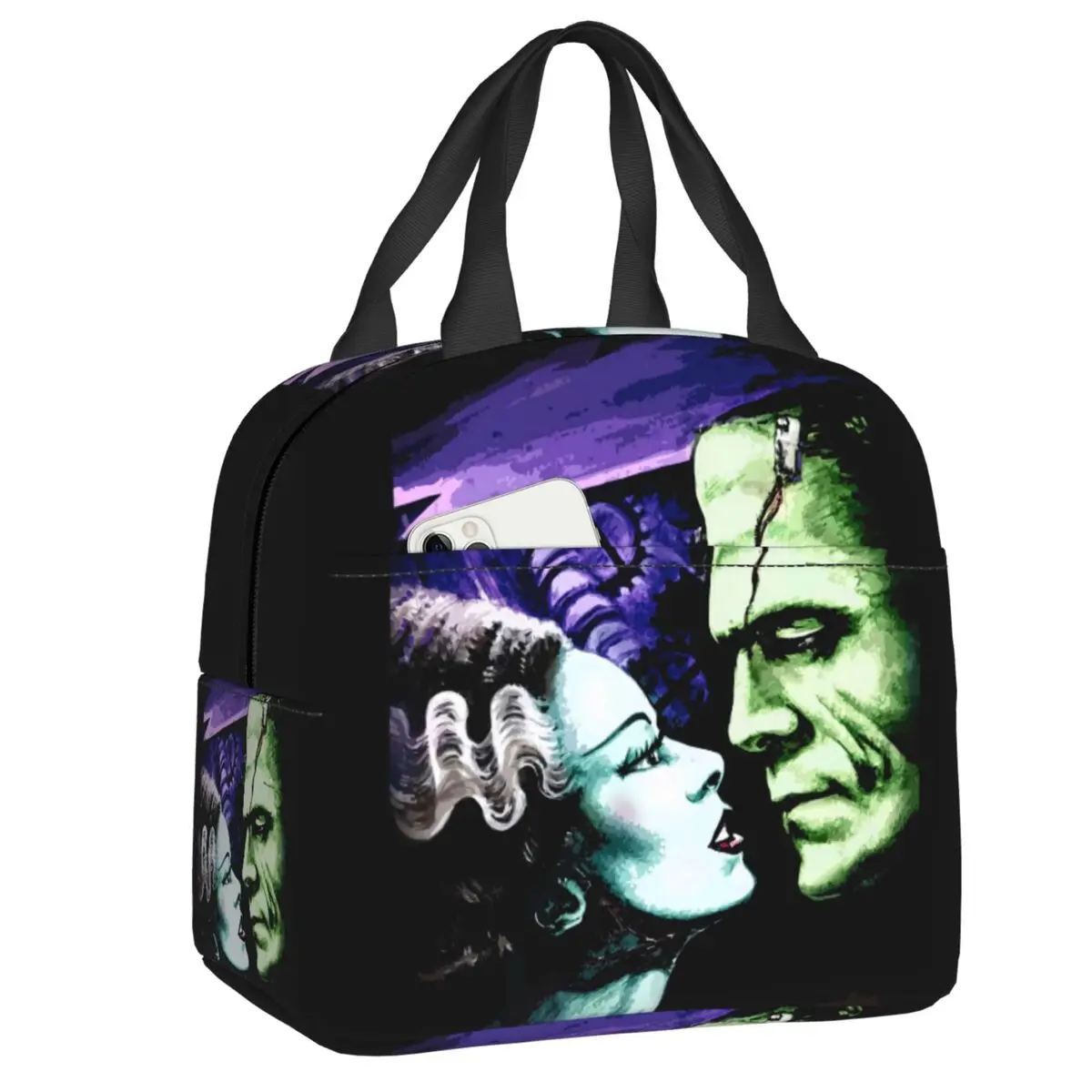 

Теплоизолированная сумка для ланча Bride Of Frankenstein, Женская пленка ужасов, портативный контейнер для ланча, коробка для школы, пикника, пищевые пакеты
