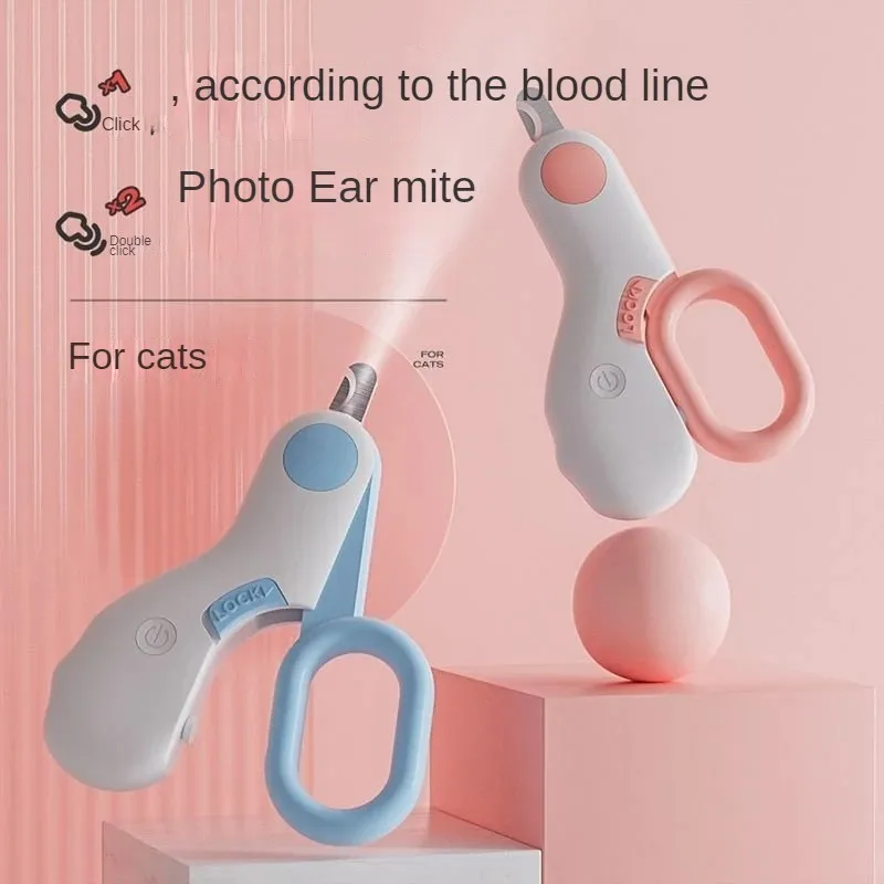 Professional Cat Nail Clipper Cat Cutter Scissors with Light Pet Nail Clipper for Dog Grooming Claw Scissors Pet Products