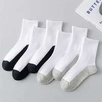 Chaussettes blanches en coton pour enfants, 3 paires/ensemble, printemps automne, sports, étudiants, maison, adolescents, garçons, enfants, 03/Life, 4-16 ans 1
