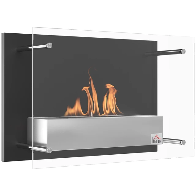 Wall Mounted Ethanol Fireplace Bioethanol Heater Stove Fire with