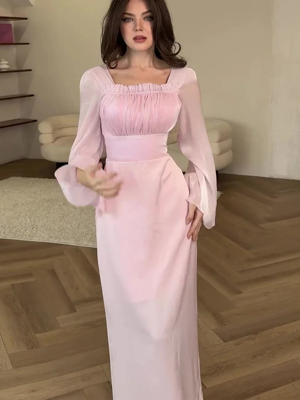 

Женское длинное платье блестящее, плиссированное, в арабском стиле