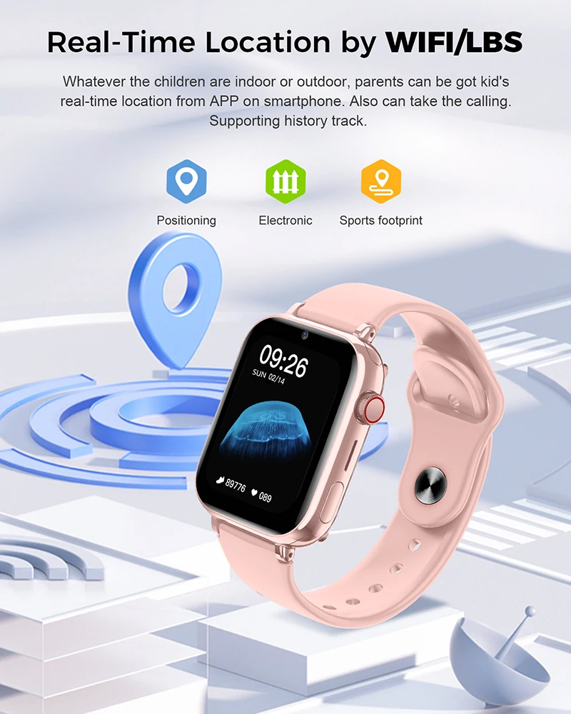 4G Kids Smart Watch Bluetooth Call Kids phone Watch Children GPS SOS Waterproof Smartwatch SIM Card Location Tracker Child