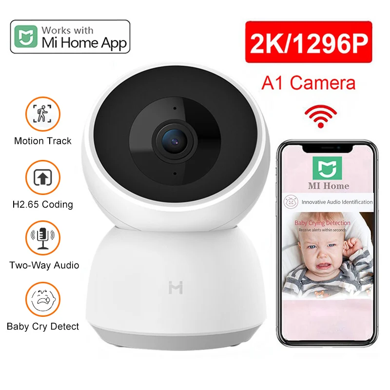 Xiaomi Smart Camera 360 Mi Home Baby Monitor 2K A1 HD WiFi CCTV Video Surveillance Webcam Night Vision Security IP Cameras