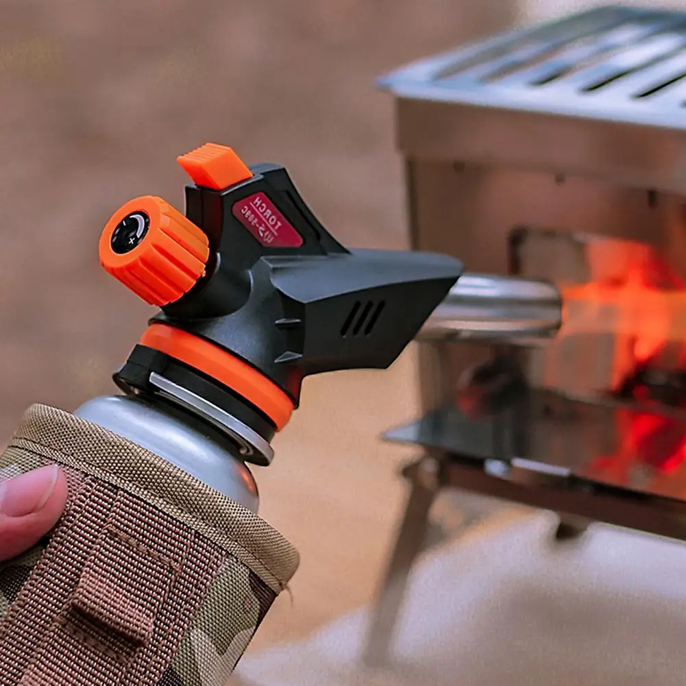 BBQ Torch Clip Type Portable Flame Adjustable Universal Ignition Anti-rust High Hardness Cooking Torch Ignitor Head Camping Gear
