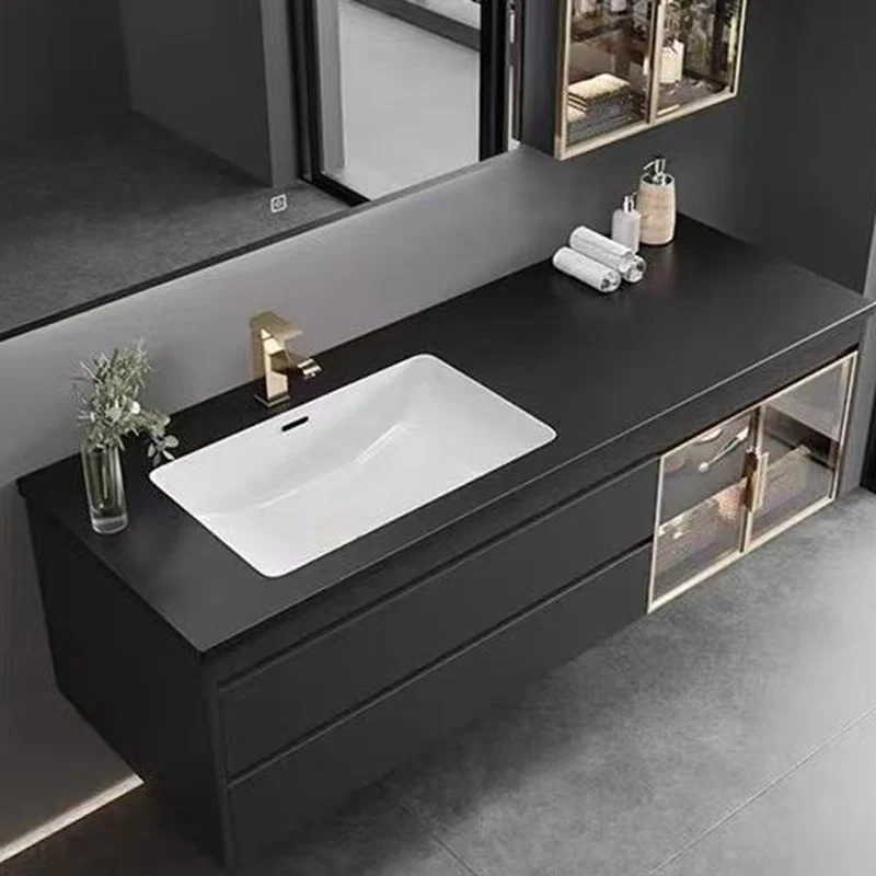 Narrow Modern Simple Rock Cabinet Corner Storage Organizer Mirror Cabinet Vanity Unit Luxury Wall Shelves Mobile Bagno Furniture