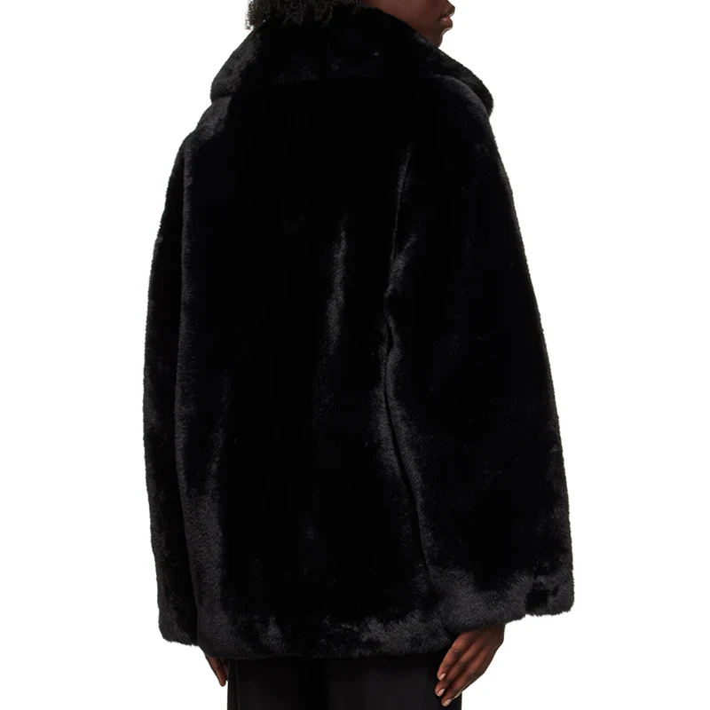 Ins Chic Brand Fashion Long Faux Rabbit Fur Coat Jacket Women Winter Oversized Shaggy Plush Fur Coats Street Girls Overcoat