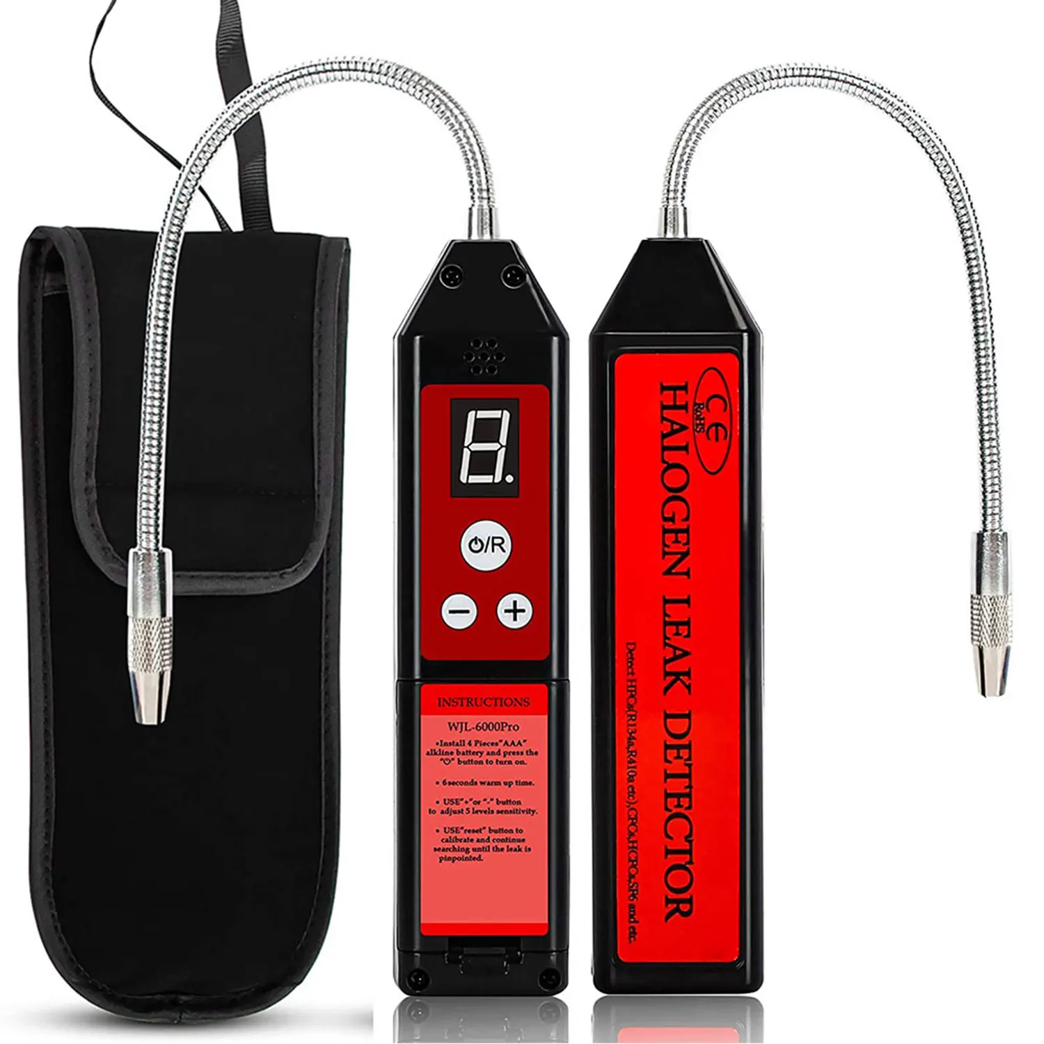 Halogen Leak Detector Air Conditioning Refrigerant Leak Detector R22a R134a CFC HFC HCFC Freon Gas Leakage Tester Indicator