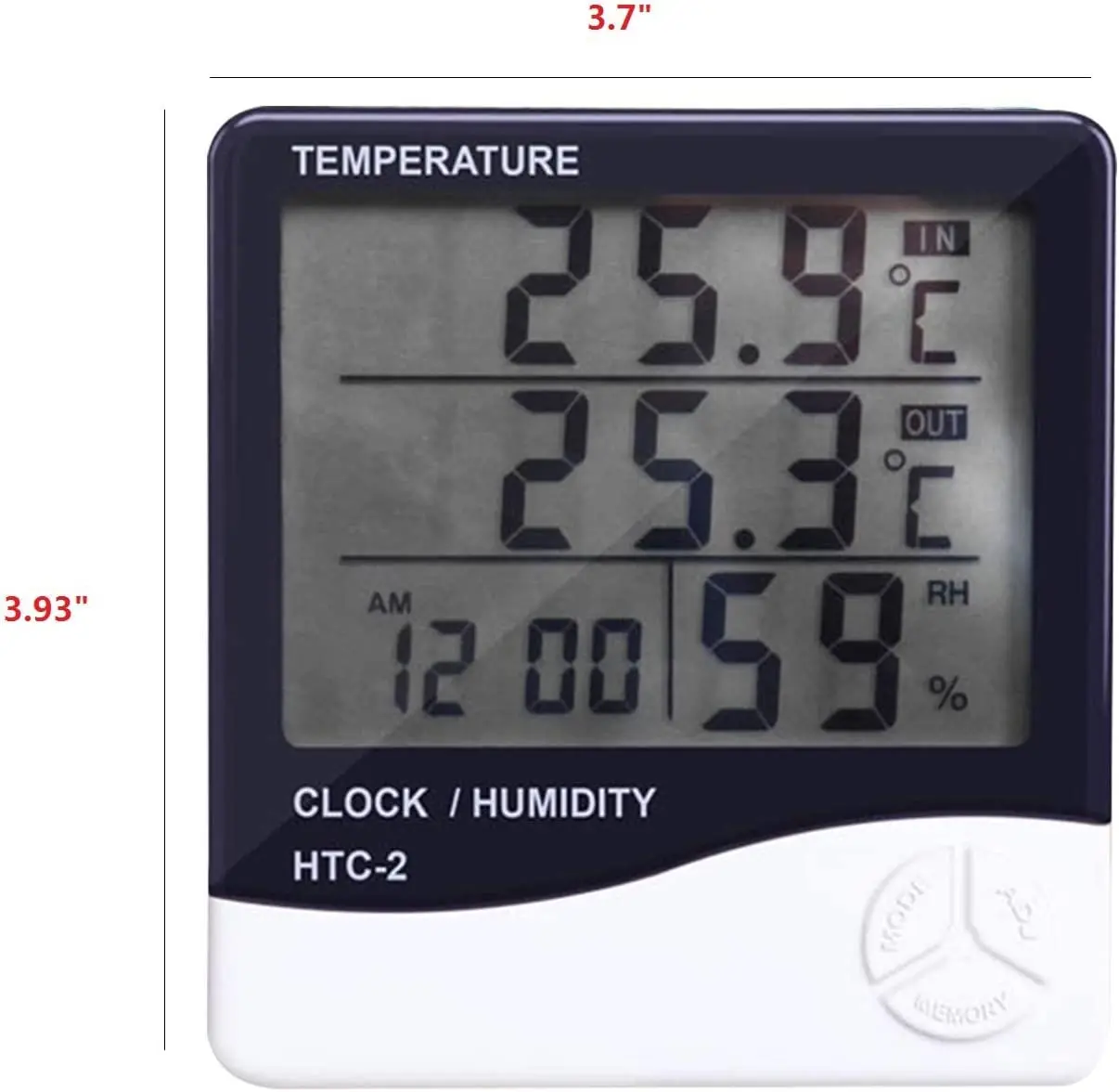 LCD Digital Temperature Humidity Meter HTC-2/HTC-1 Home Indoor Outdoor Hygrometer thumbnail 4