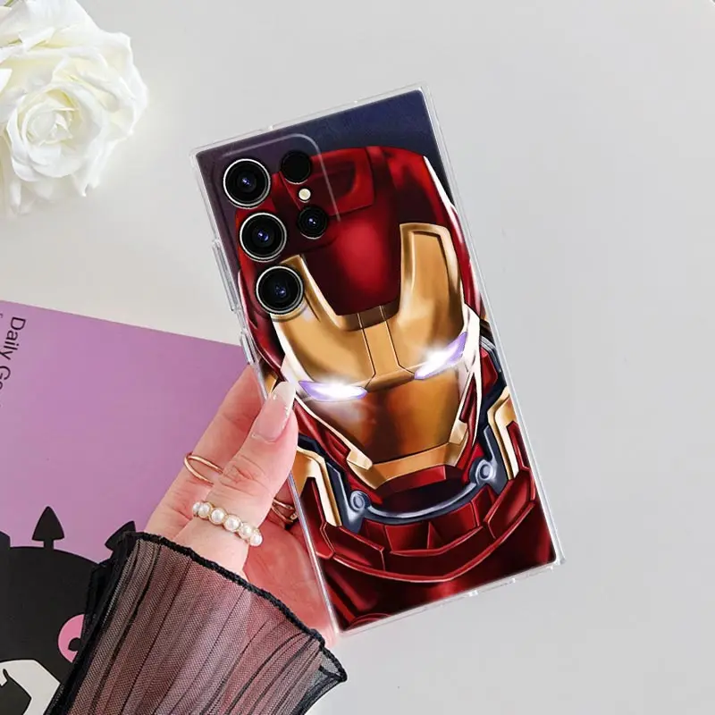 Marvel Ironman Phone Case For Samsung S24 S23 Ultra S22 S20 Plus