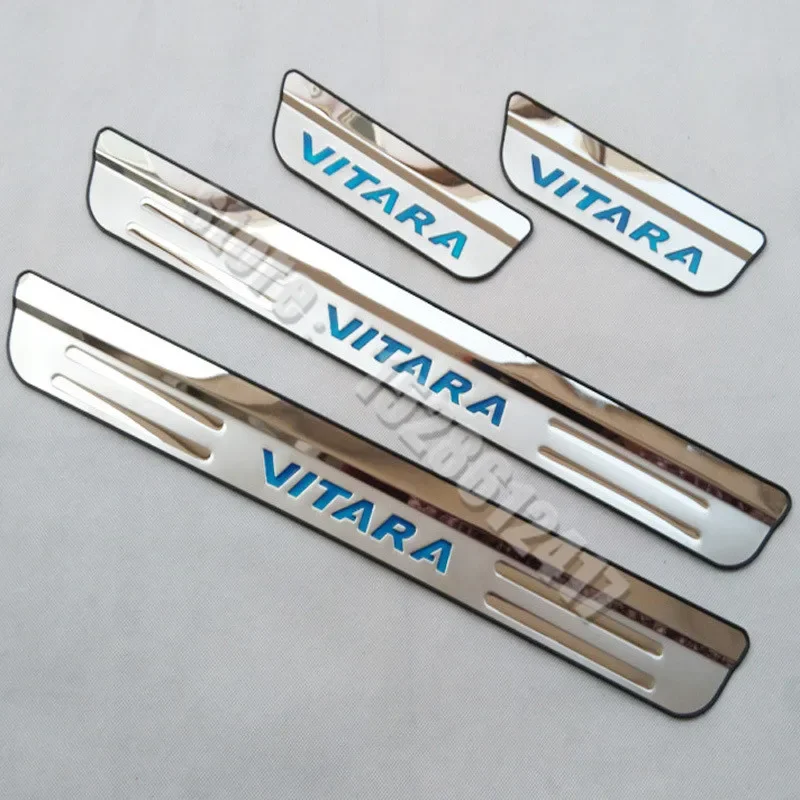 for Suzuki Vitara 2015-Stainless Steel Door Sill Rear bumper Protector Sill Threshold Welcome Pedal Stickers accessories car accessories,car sticker,car bumper guards
