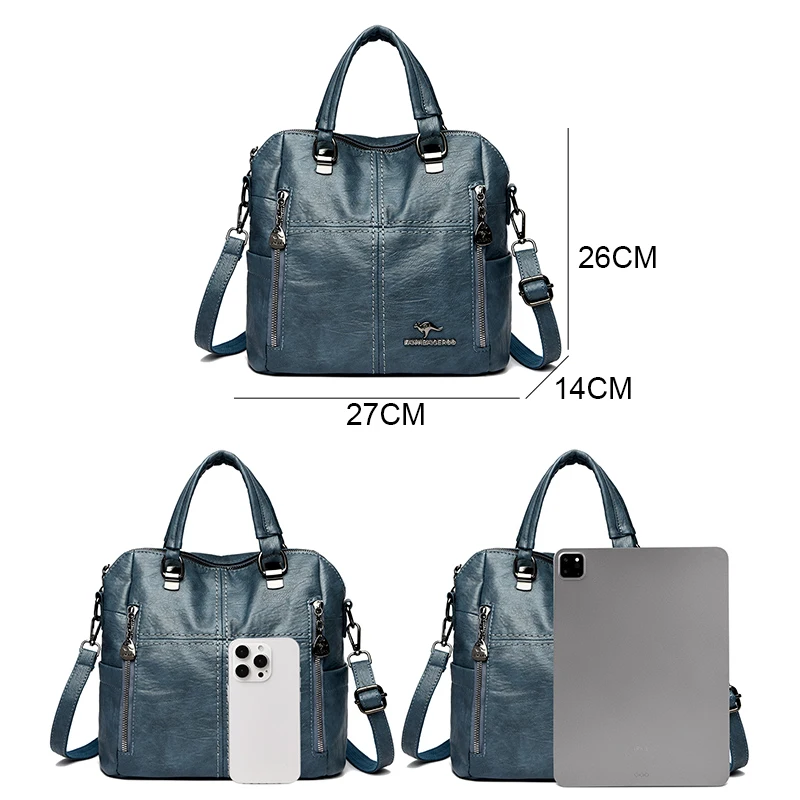 Hot Sale Of The Season New Large Capacity Women's Fashionable Casual Simple Retro Single Shoulder Crossbody Backpack Bag_voghion.com