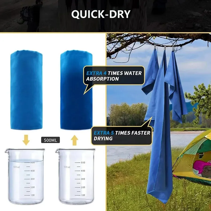 Quick-Dry Sports Towel 40X80/76X152CM Microfiber Running Yoga Gym Fitness Basketball Outdoor Camping Hiking Beach Towels 2