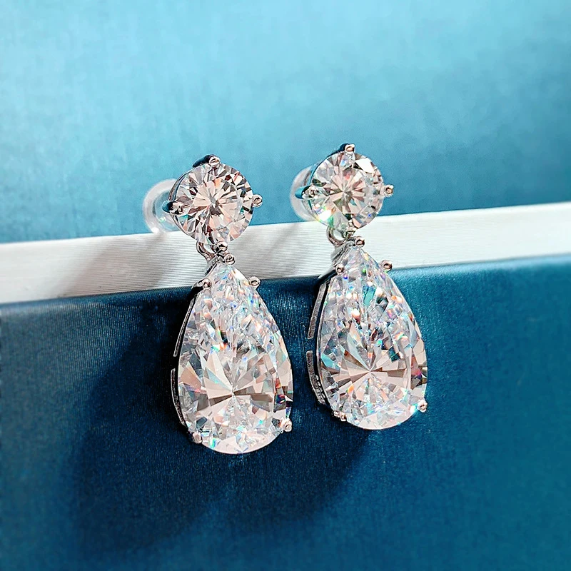 BXINY 19Carat Moissanite Water Drop Earrings - Packaging