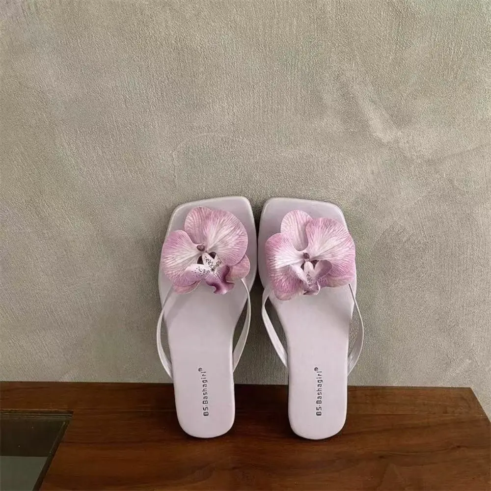 Mode Süße Schmetterling Orchidee Slipper Elegante Sommer Blume Flip-Flops Urlaub Aus Tragen frauen Sandalen Damen/Mädchen – Detail 12