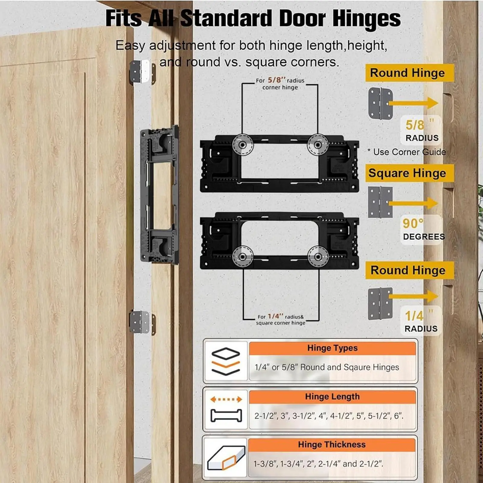 Professional Door Hinge Jig Efficient Cutting Mortiser Template Router Kit for Precise Door Hinge Fitting Professional Door Hinge Jig Efficient Cutting Mortiser Template Router Kit for Precise Door Hinge Fitting