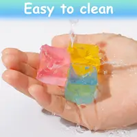 5-100 pièces de jouets sensoriels en forme de glaçons, cubes anti-stress moelleux pour adultes et enfants, soulagement de l'anxiété et du stress, thérapie manuelle, sensoriel et moelleux 4