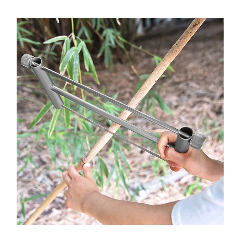 Folding Portable Coping Frame Aluminum Alloy Handsaws Cutting Woodworking in Camping Backpacking 2