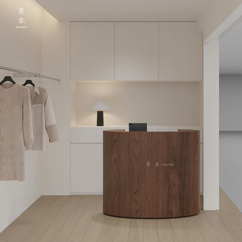 Modern Simple Reception Desks Japanese Solid Wood Design Beauty Salon Counter Church Pulpito Furniture Balc&atilde;o De Recep&ccedil;&atilde;o FYRD