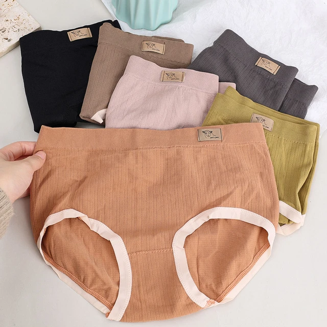 Cotton Underwear Women Comfortable Panties Ladies Underpants Solid Color Briefs  Female Lingerie - AliExpress