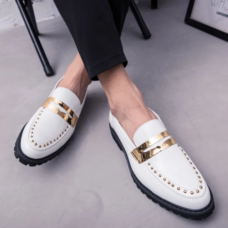 2024 Fashion Outdoor Leather Casual Fashion Le Fu Shoes Men's Comfortable Men's Work Business Casual Shoes Formal Shoes 6