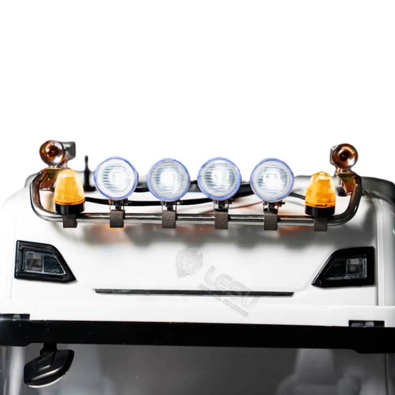 Front Headlights Lamp for 1/14 Tamiya RC Truck Scania 770s R620 R470 Trailer Tractor LESU Degree LED Dome Light Parts 6