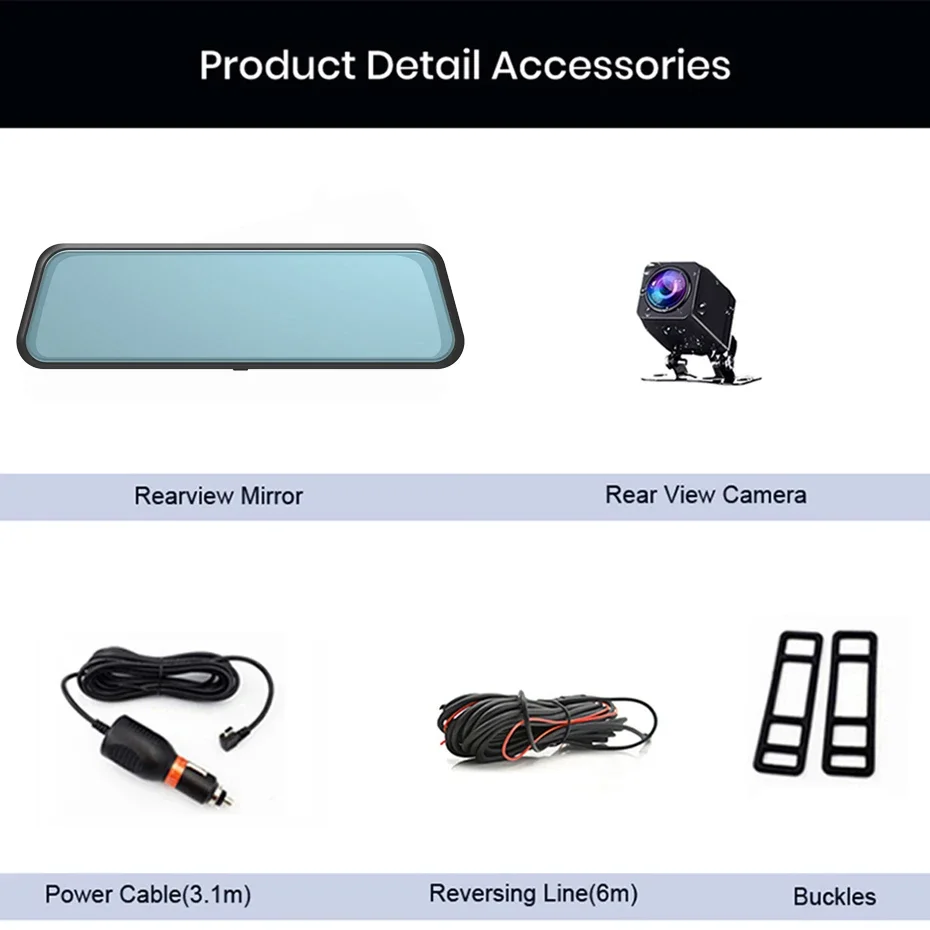 IPS ڵ DVR ̷  , HD 1080P ġ ũ ķ, ڵ   Ʈ    ī޶, 10 ġ