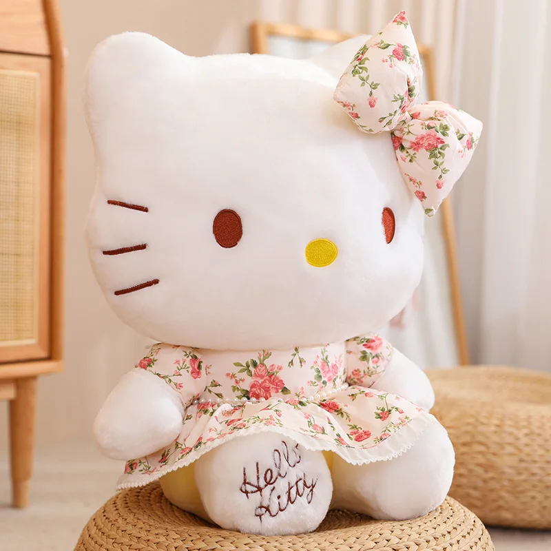 Sanrio Plush Big Size Lovely Flower Hello Kitty Peluche Plush Kawaii Toy Kid Gift