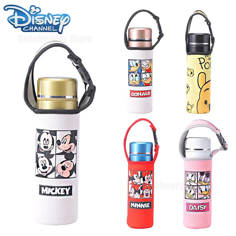 Disney Mickey Cartoon Cup Cover Students Fashion Portable Mug Cover Thickened Thermal Insulation Sports Gifts Cartoon Mug Cover