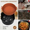 Airfryer Silicone Basket Reusable Baking Tray Silicone Mold for AirFryer Pizza Fried Chicken Basket Air Fryer Liners Accessories 4