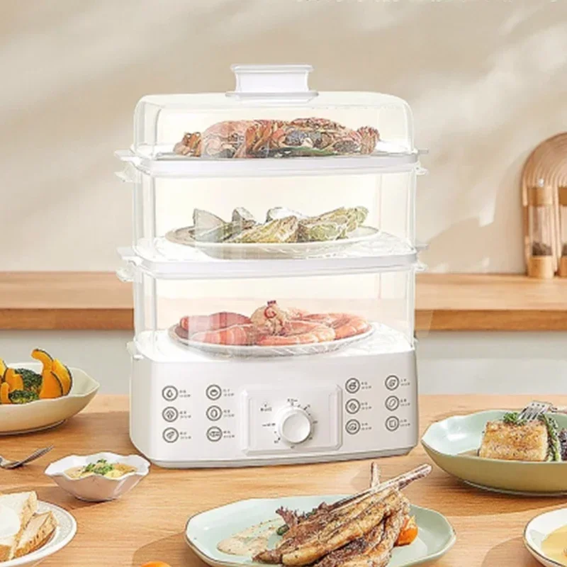 New Electric Steamer Steamer Box Small Three-layer Multi-function Electric Boiler Automatic Power-off Breakfast Machine