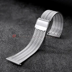 Premium Stainless Steel Quick Release Watch Strap - Universal 20mm/22mm Metal Band Bracelet - 22mm (Silver)