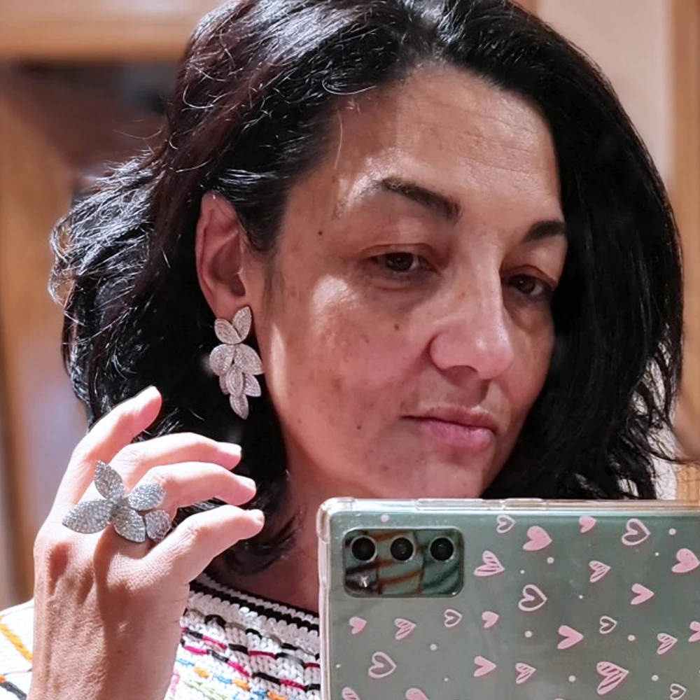 Female Flexible detachable Shiny Cubic Zirconia European Wedding Earrings Fashion High Quality Jewelry for Women