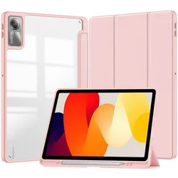 Elegant Protective Tablet Cover with Auto Wake/Sleep and Built-in Pencil Holder for Xiaomi pad 6 11 (Pale Pink)