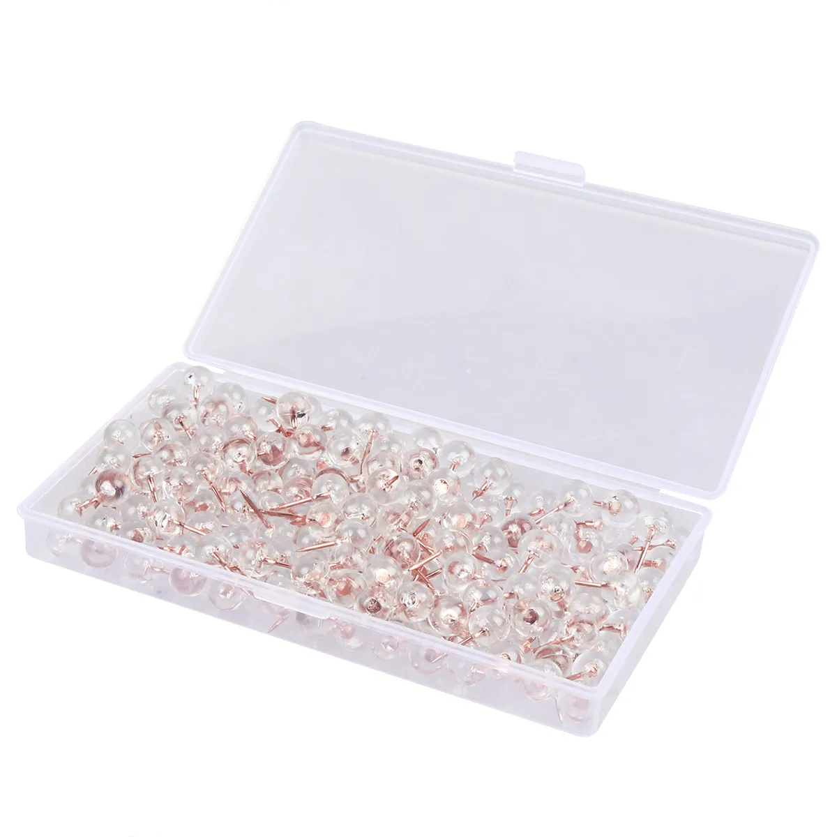 200Pcs 투명 푸시핀 사무실 학교용 프리미엄 푸시핀 홈 맵 푸시핀 여행 지도 할 일 목록