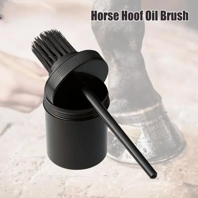 Hoof Oil Brush Bristles Uniform Hoof Oil Bucket Brush Leak-Proof Hoof Oil Bottle For Horse Training Racecourses Horse Breeding 5