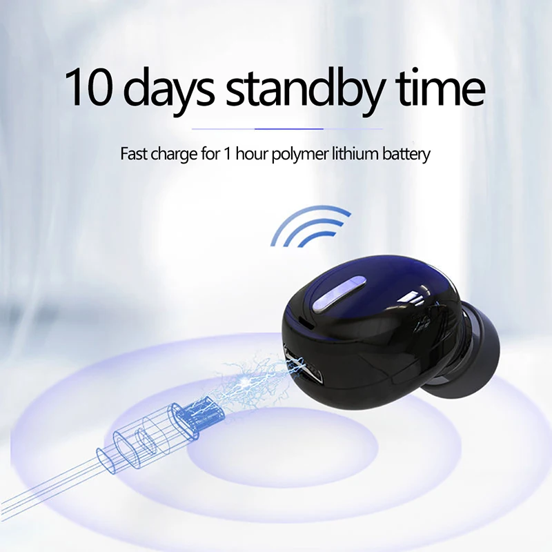 X9 Wireless Bluetooth 5.0 Earphones Headphones With Mic in-Ear Sports Waterproof TWS Earbuds Bluetooth Handsfree Single Headset 3