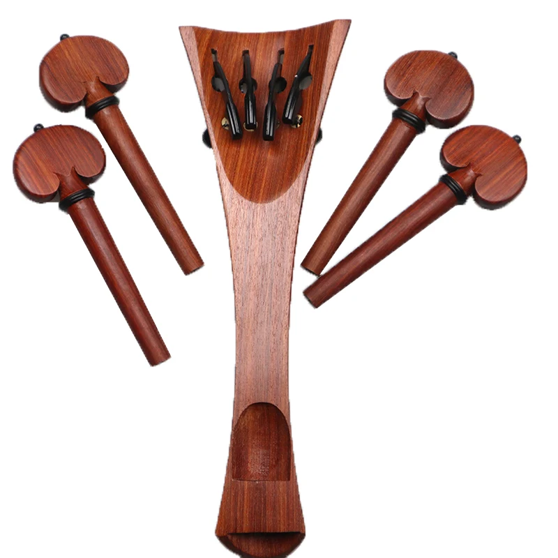 Professional Best Cello Parts Accessories Pegs and Tailpiece With Finetuners Rope Gut