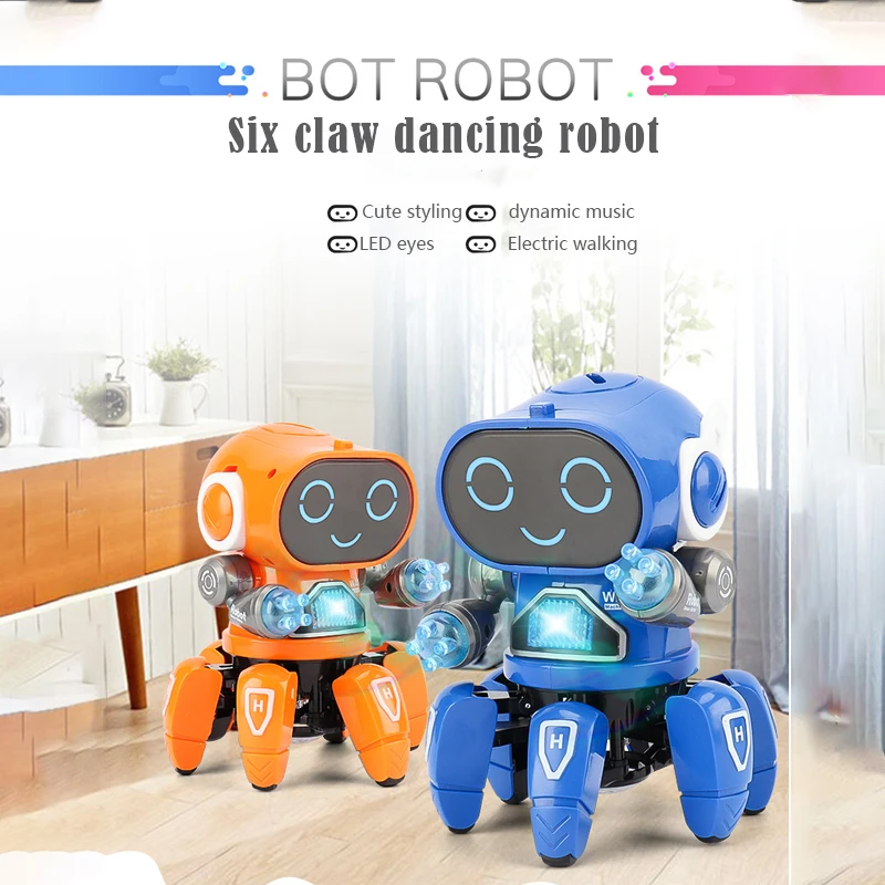 Kids Dance Robots Music LED 6 Claws Octopus Robot Birthday Gift Toys For Children Early Education Baby Toy Boys Girls 5