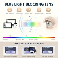 Double ponts Anti lumière bleue lunettes de lecture hommes rétro femmes lunettes carrées cadre mode hommes lunettes myopes faux cils-2 2