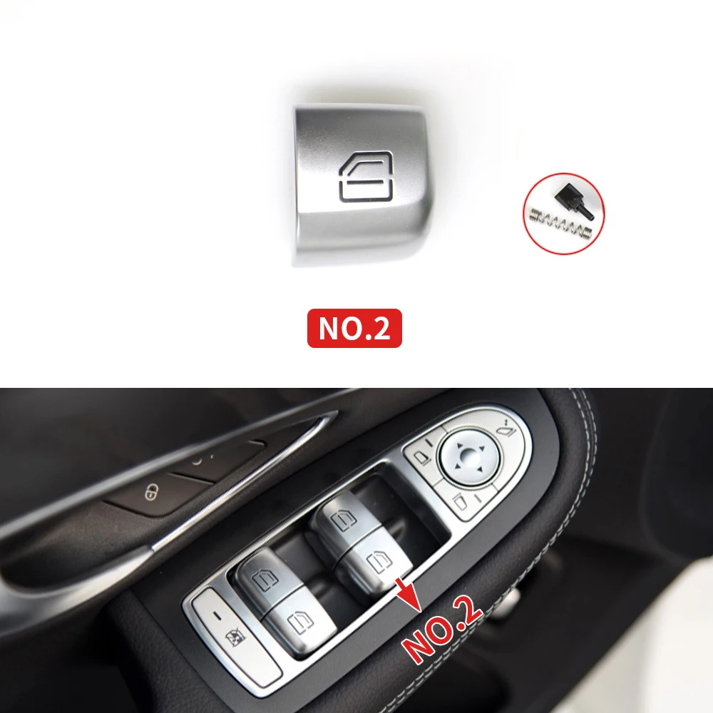 W205 W253 W213 W293 W222 Auto Master Passagier Tür Fenster Schalter Taste Abdeckung Kappe Ersatz Für Mercedes Benz C E GLC S Klasse – Detail 2