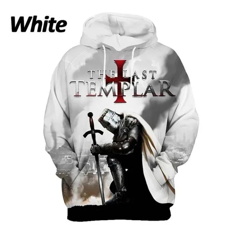 Neue Männer Mode Tempelritter Hoodie Coole 3d Gedruckt Langarm Straße Sweatshirt Tops Casual Kleidung Mit Kapuze Sweatshirts – Detail 7