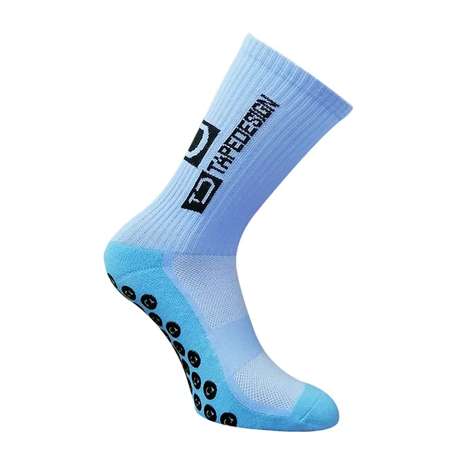Hot Sale Fashion Sports Breathable Colorful Anti Slip Soccer Athletic Custom Logo Football Grip Socks 5