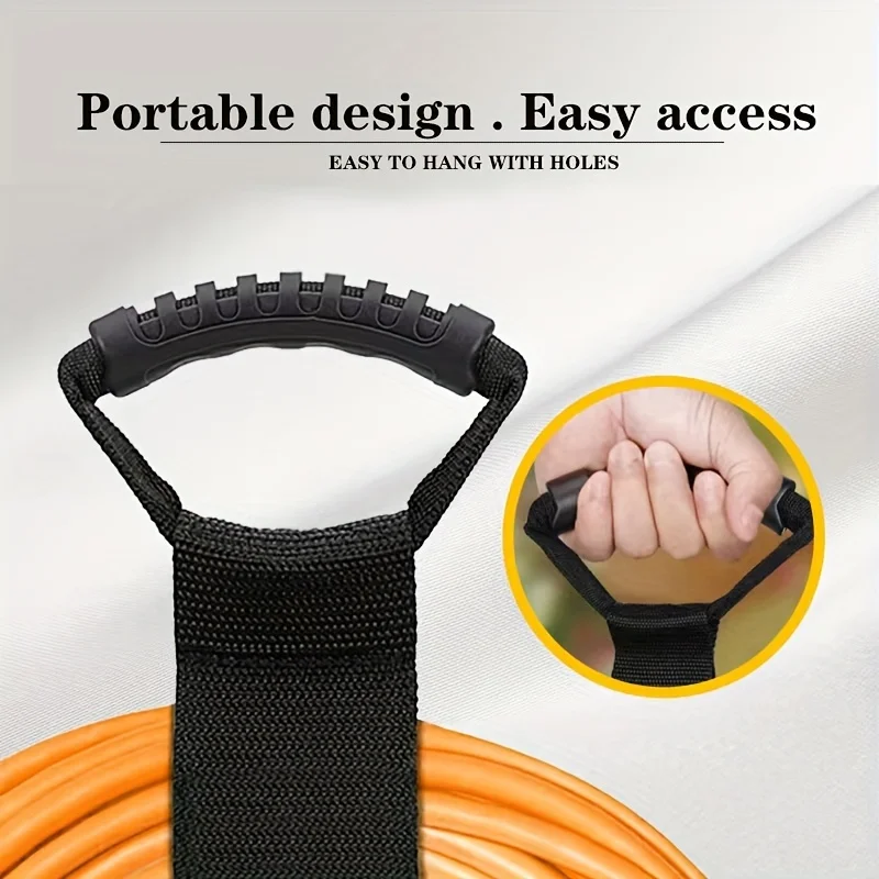 Heavy-Duty,Durable Nylon Storage Strap for Secure Garden Hose Organization and Garage Storage with Open Closure Type