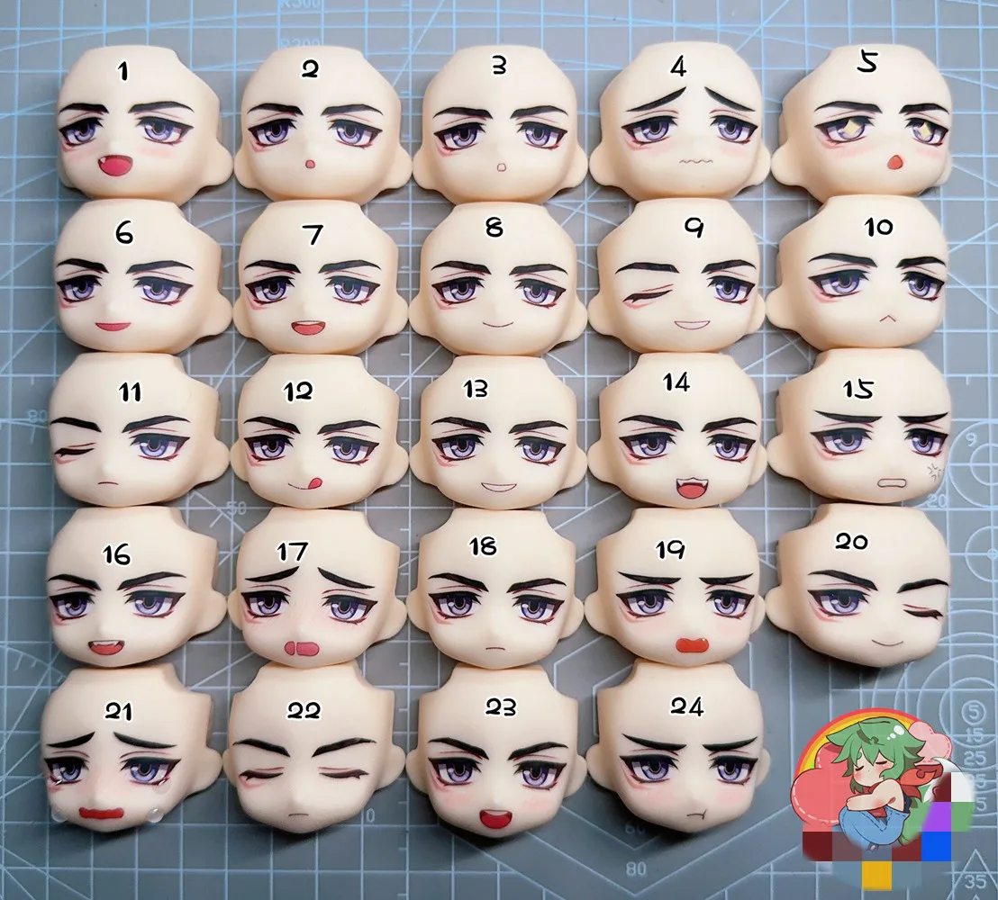 

Anime Genshin Impact Wriothesley Handmade OB11 Water Paste Face Alternate Face Expression Cosplay C