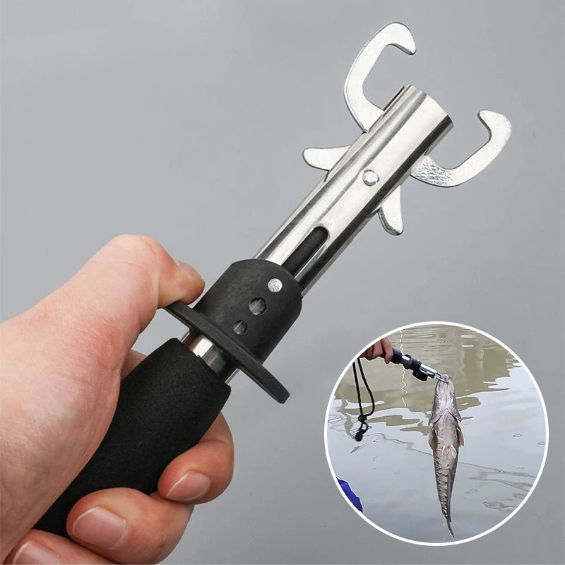 Stainless Steel Fish Controller Multi-functional Fish Grip Lip Catcher Portable Professional Controller Fishing Equipment