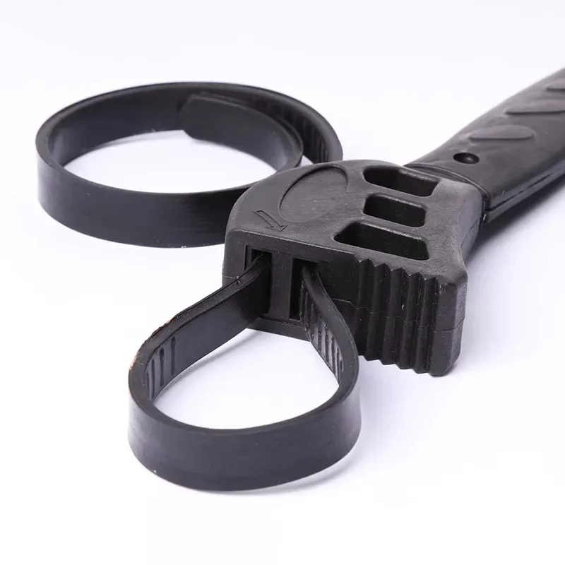 

500mm Adjustable Non-slip Universal Oil Filter Spanner Pipeline Wrench Rubber Strap Wrench Jar Lids Tighten Loosen Plumbing Tool