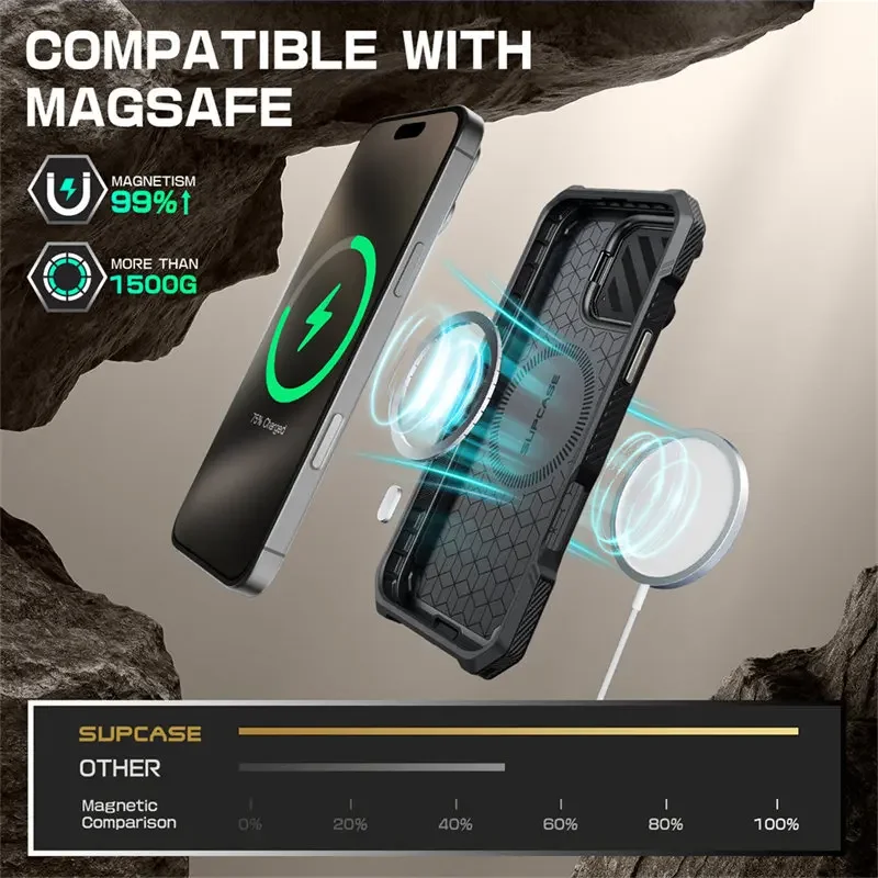 iPhone Case Phone Case Magnetic Case Camera Lens Protector Case Camera Protector Case Phone Protector Cover Camera Lens Case For iPhone 16 Pro Max 6.9" SUPCASE UB Mag XT Heavy Duty Rugged