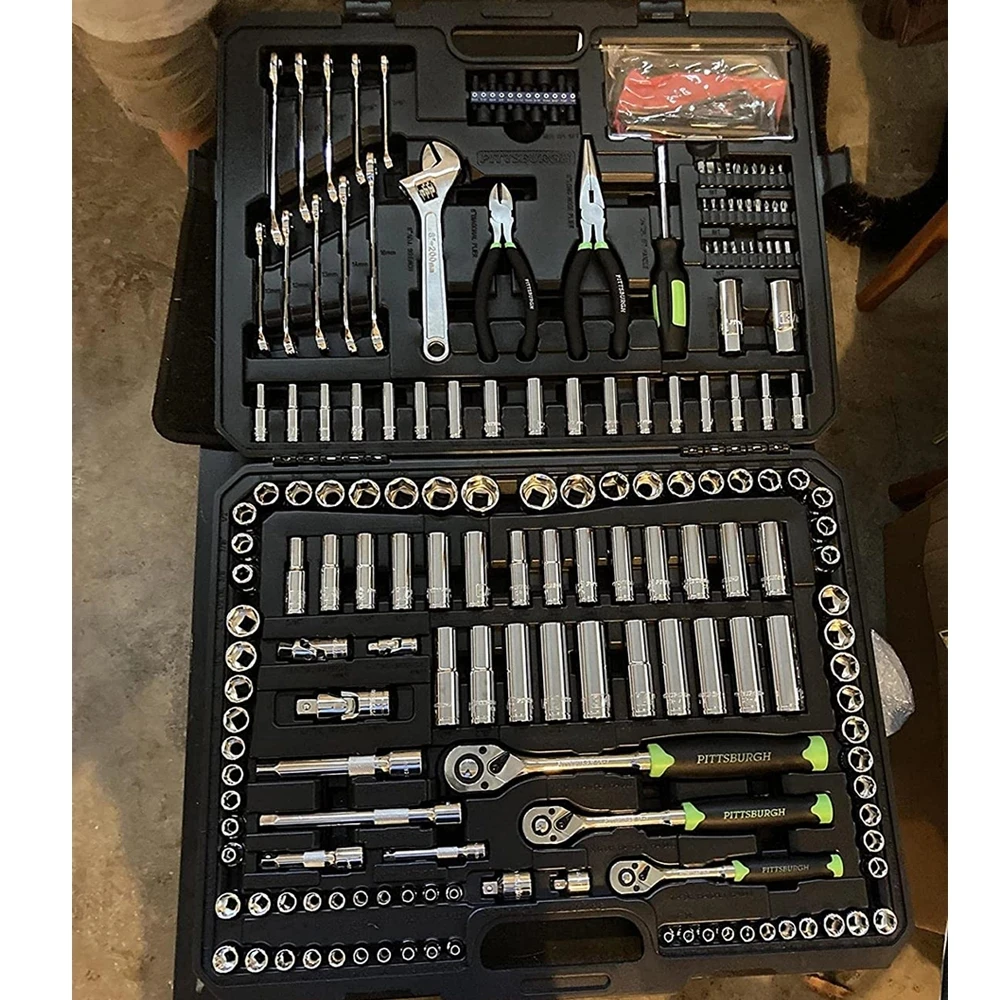 2022 New 225 Pc Mechanic's Tool Kit Handle Auto Repair Tool Combination