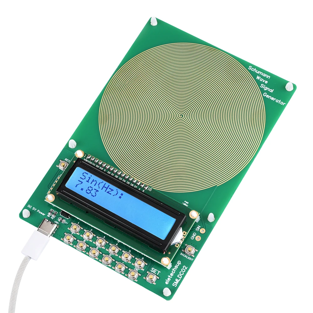 7.83Hz Schumann Waves Resonance Generator Ultralow Frequency Pulse Audio Resonator Type-C Interface 0.01Hz~100000Hz Adjustable 5