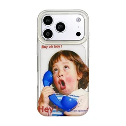 Trendy American Expressions Shockproof Phone Case with Protective Bumper - iPhone 15 (01)